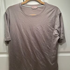 Herno Resort Men's Soft Gray Short Sleeve Wool Jersey T-Shirt Size 52 - XL Relax